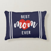 可愛い最高の文字ママとハート アクセントクッション (正面)