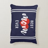 可愛い最高の文字ママとハート アクセントクッション (裏面(縦))
