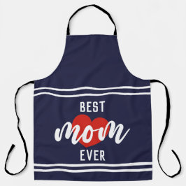 可愛い最高の文字ママとハート エプロン