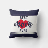 可愛い最高の文字ママとハート クッション (裏面)