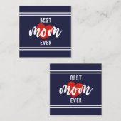 可愛い最高の文字ママとハート ノートカード (正面/裏面)