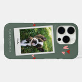 可愛い最高の犬お母さん犬の写真Sage Green Case-Mate iPhoneケース (裏面 (横))
