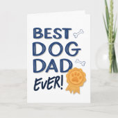 可愛い最高の犬のパパは永遠の父の日 カード (正面)