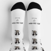 可愛い最高の犬母の写真ハート ソックス (上部)