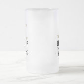 可愛い月おもしろい星デザイン フロストグラスビールジョッキ (中央)