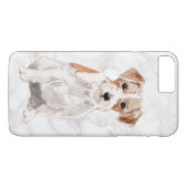 可愛い有線の髪のジャックラッセルテリアの水彩色 Case-Mate iPhoneケース (裏面(横))