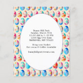 可愛い服を着たバニー&バスケットイースターエッグ狩り チラシ (裏面)