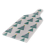 可愛い木々ドードルピンクグリーン カッティングボード (角)