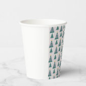 可愛い木々ドードルピンクグリーン 紙コップ (右)