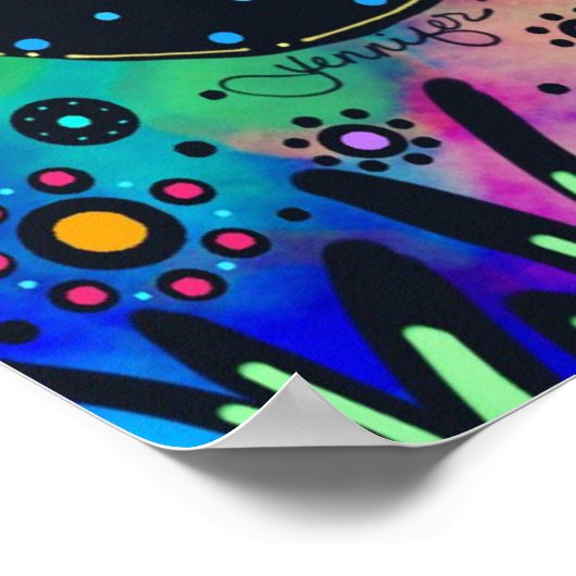 可愛い木の揺れカラフル教室感動的 ポスター (角)