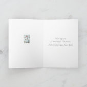 可愛い木の食べネズミの果実の雪のシーン野生動物 シーズンカード (内部)