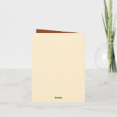 可愛い木工熊のメッセージを追加 カード (裏面)