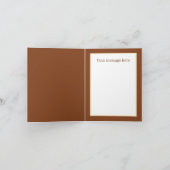 可愛い木工熊のメッセージを追加 カード (内部)