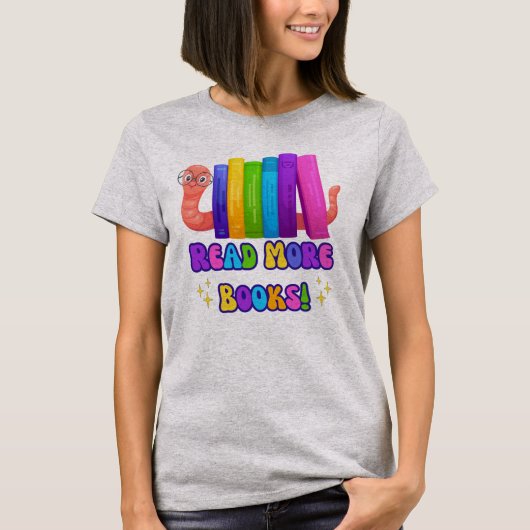 可愛い本虫読がTシャツ Tシャツ (正面)