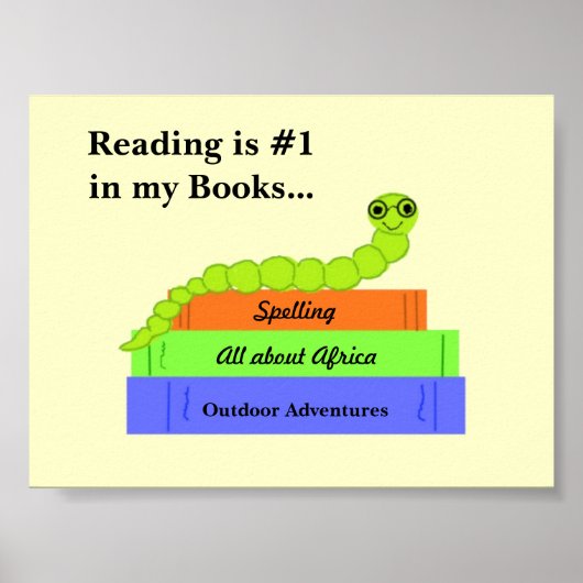 可愛い本読虫 ポスター (正面)