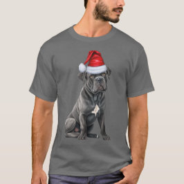 可愛い杖コルソ犬の愛のクリスマスおもしろい Tシャツ