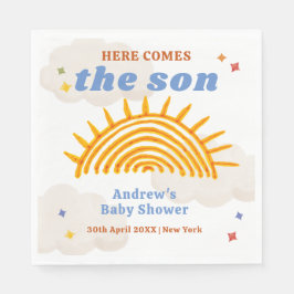 可愛い来ここの息子サンシャインベイビーシャワー スタンダードランチョンナプキン