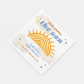 可愛い来ここの息子サンシャインベイビーシャワー スタンダードランチョンナプキン (角)