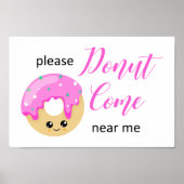 可愛い来社交的に私の近くドナッおもしろいト ポスター (正面)