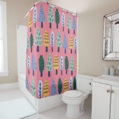 可愛い松：子供のパターン。 シャワーカーテン (インサイチュ)