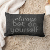 可愛い枕引用文は必ずグレーに賭ける ランバークッション (ブランケット)