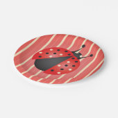 可愛い柄とラディバグ赤ちゃんシャワー ペーパープレート (アングル)