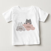 可愛い柄のキットンクラウドベビーTシャツ ベビーTシャツ (正面)