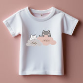 可愛い柄のキットンクラウドベビーTシャツ ベビーTシャツ