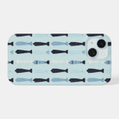 可愛い柄の小さなネクタイ iPhone 15ケース (裏面横)