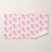 可愛い柄ベビーバニー入りハート毛布 バスタオルセット (ハンドタオル)