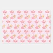 可愛い柄ベビーバニー入りハート毛布 ラッピングペーパーシート (正面)