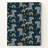 可愛い柄ユニコーン手帳 ノートブック (裏面)