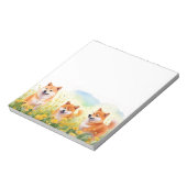 可愛い柴犬とタンポポ ノートパッド (回転)