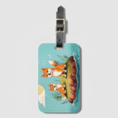 可愛い柴犬オンアイランドラゲッジタグ ラゲッジタグ (正面縦)