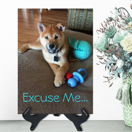 可愛い柴犬子犬おもちゃ写真テンプレート