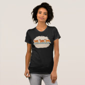 可愛い柴犬歩くのラインtシャツ tシャツ (正面フル)