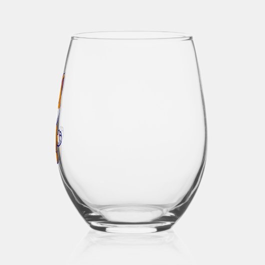 可愛い柴犬犬ヨガ瞑想漫画を行う ステムなしワイングラス (左)