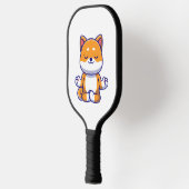 可愛い柴犬犬ヨガ瞑想漫画を行う ピックルボールラケット (左)