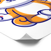 可愛い柴犬犬ヨガ瞑想漫画を行う ポスター (角)