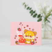 可愛い柴犬絵葉書 ポストカード (スタンド正面)