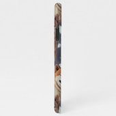 可愛い柴犬魅力冬雪庭園図面 iPhoneケース (右側)