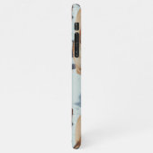 可愛い柴犬魅力冬雪庭園図面 iPhoneケース (左側)