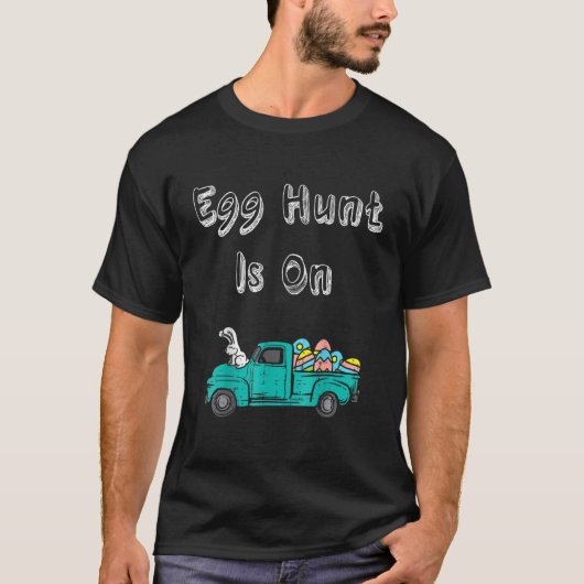 可愛い格言とバニー耳エッグ狩りトラック Tシャツ (正面)