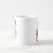 可愛い格言と雪の球体のクリスマスマグカップ コーヒーマグカップ (中央)