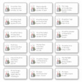 可愛い格言クリスマス18個人名住所 シール (正面)