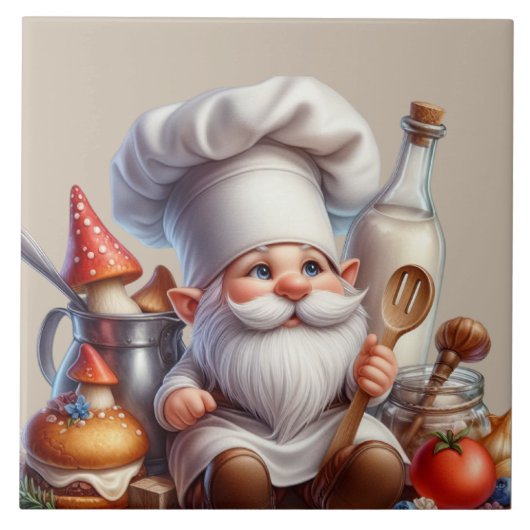 可愛い格言シェフ好き タイル (正面)