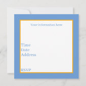 可愛い格言シェフ柄のパーティー 招待状 (裏面)