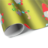 可愛い格言チャートルーズグリーンクリスマス ラッピングペーパー (ロールコーナー)