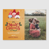 可愛い格言ファミリーフォトクリスマス磁気カード (正面)