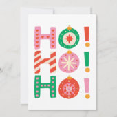 可愛い格言ホホホホホクリスマスパーティー 招待状 (裏面)